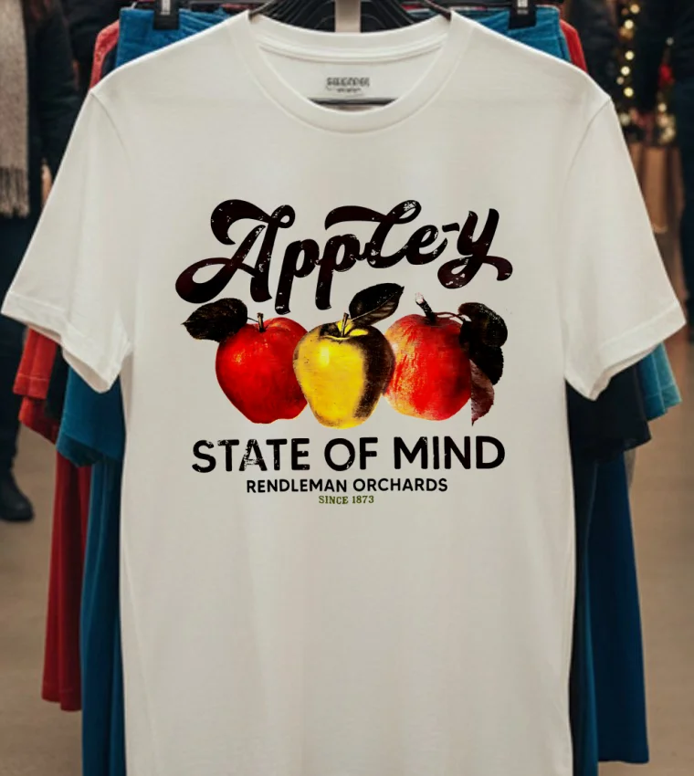 Apple Y State Of Mind Rendleman Orchards Since 1873 Shirt - white-t-shirt Apple Y State Of Mind Rendleman Orchards Since 1873 Shirt White T Shirt