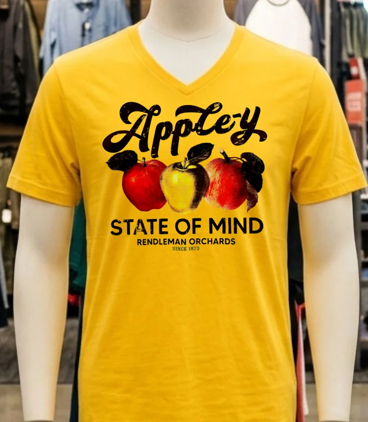 Apple Y State Of Mind Rendleman Orchards Since 1873 Shirt - yellow-t-shirt Apple Y State Of Mind Rendleman Orchards Since 1873 Shirt Yellow T Shirt 1
