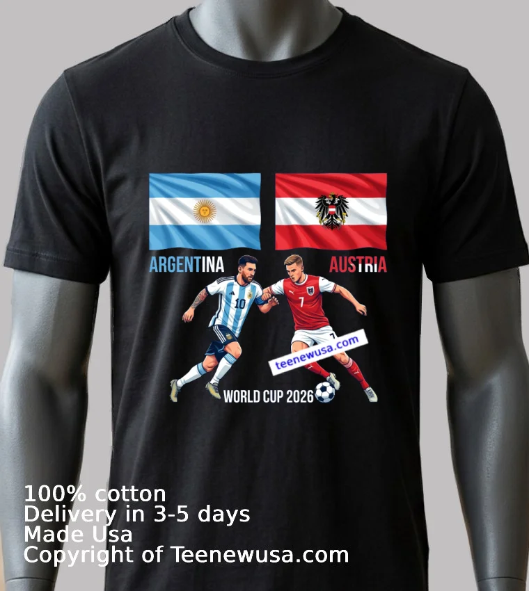 Argentina Vs Austria World Cup 2026 T Shirt - balck-shirt 2 Argentina Vs Austria World Cup 2026 T Shirt Balck Shirt 2