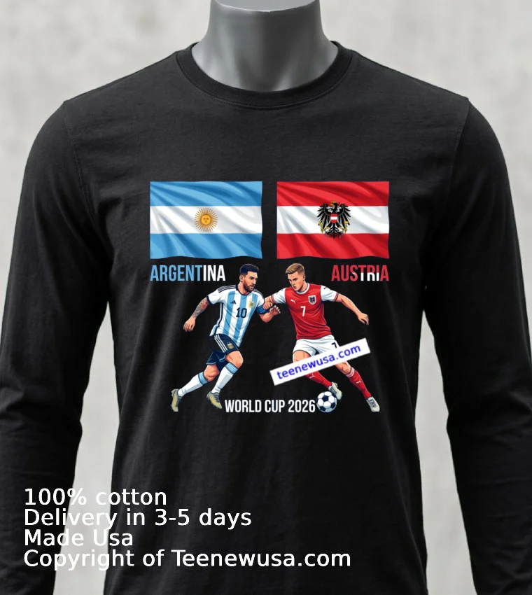 Argentina Vs Austria World Cup 2026 T Shirt Balck Shirt