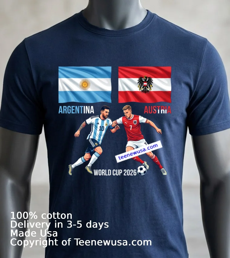 Argentina Vs Austria World Cup 2026 T Shirt Navy Shirt 3