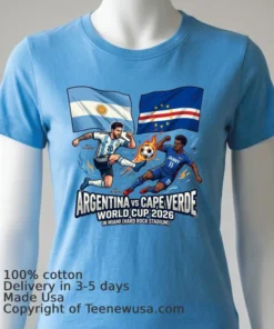 Argentina Vs Cape Verde World Cup 2026 In Miami (Hard Rock Stadium) T Shirt