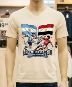 Argentina Vs Egypt In The Round Of 16 Of The 2026 World Cup At Atlanta Stadium (Mercedes Benz, Georgia) T Shirt