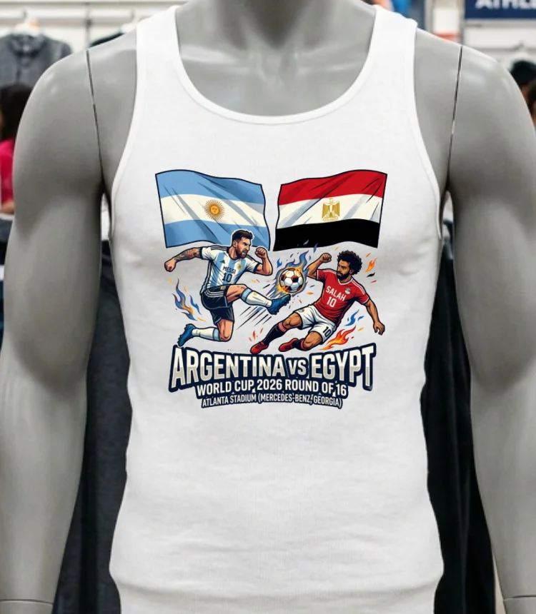Argentina Vs Egypt In The Round Of 16 Of The 2026 World Cup At Atlanta Stadium Mercedes Benz Georgia T Shirt White T Shirt 2
