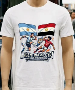Argentina Vs Egypt In The Round Of 16 Of The 2026 World Cup At Atlanta Stadium (Mercedes Benz, Georgia) T Shirt