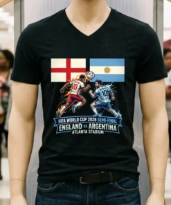 Argentina Vs England In The Fifa World Cup 2026 Semi Final At Atlanta Stadium T Shirt