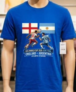 Argentina Vs England In The Fifa World Cup 2026 Semi Final At Atlanta Stadium T Shirt