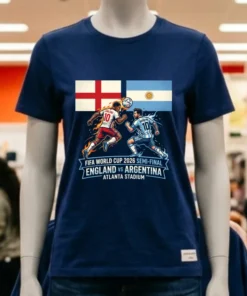 Argentina Vs England In The Fifa World Cup 2026 Semi Final At Atlanta Stadium T Shirt
