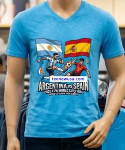 Argentina Vs Spain In The Final Of The 2026 Fifa World Cup At Metlife Stadium In New Jersey New T Shirt