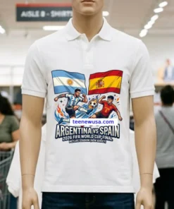 Argentina Vs Spain In The Final Of The 2026 Fifa World Cup At Metlife Stadium In New Jersey New T Shirt