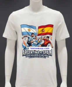 Argentina Vs Spain In The Final Of The 2026 Fifa World Cup At Metlife Stadium In New Jersey New T Shirt