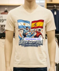 Argentina Vs Spain In The Final Of The 2026 Fifa World Cup At Metlife Stadium In New Jersey New T Shirt