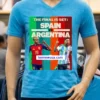 Argentina Vs Spain In The Final Of The 2026 Fifa World Cup At Metlife Stadium In New Jersey T Shirt Blue Shirt