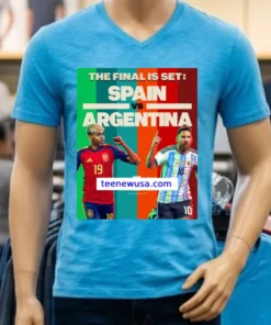 Argentina Vs Spain In The Final Of The 2026 Fifa World Cup At Metlife Stadium In New Jersey T Shirt