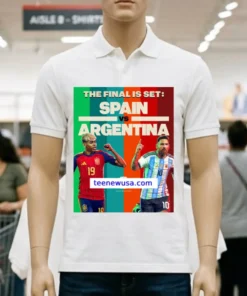 Argentina Vs Spain In The Final Of The 2026 Fifa World Cup At Metlife Stadium In New Jersey T Shirt