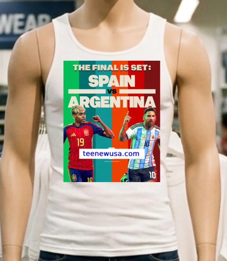 Argentina Vs Spain In The Final Of The 2026 Fifa World Cup At Metlife Stadium In New Jersey T Shirt - white-t-shirt Argentina Vs Spain In The Final Of The 2026 Fifa World Cup At Metlife Stadium In New Jersey T Shirt White T Shirt 5