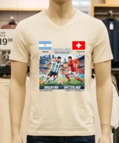 Argentina Vs Switzerland In The Quarter Finals Of The 2026 World Cup T Shirt