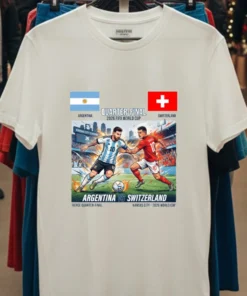 Argentina Vs Switzerland In The Quarter Finals Of The 2026 World Cup T Shirt