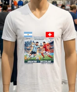 Argentina Vs Switzerland In The Quarter Finals Of The 2026 World Cup T Shirt