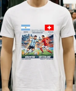 Argentina Vs Switzerland In The Quarter Finals Of The 2026 World Cup T Shirt