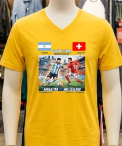 Argentina Vs Switzerland In The Quarter Finals Of The 2026 World Cup T Shirt