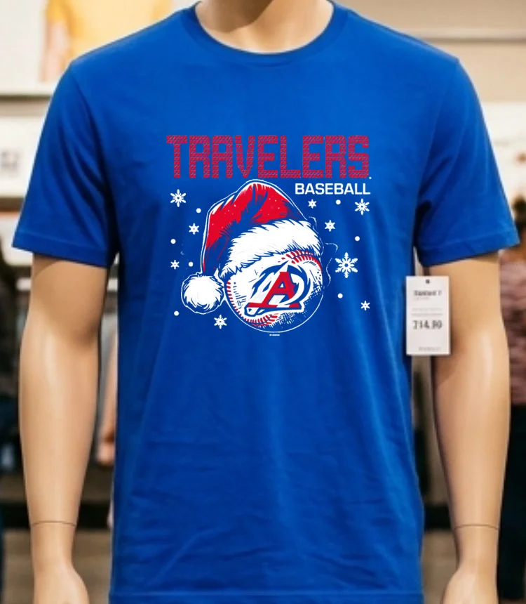 Arkansas Travelers Baseball Christmas Shirt - blue-shirt Arkansas Travelers Baseball Christmas Shirt Blue Shirt