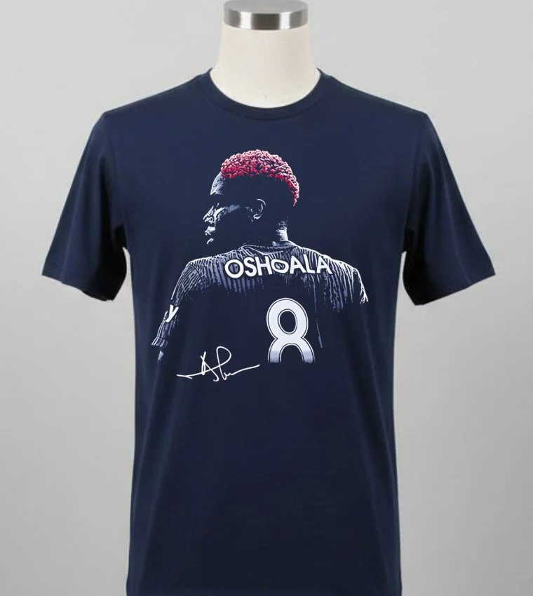 Asisat Oshoala Bay Fc Bitmap Signature Shirt Balck Shirt