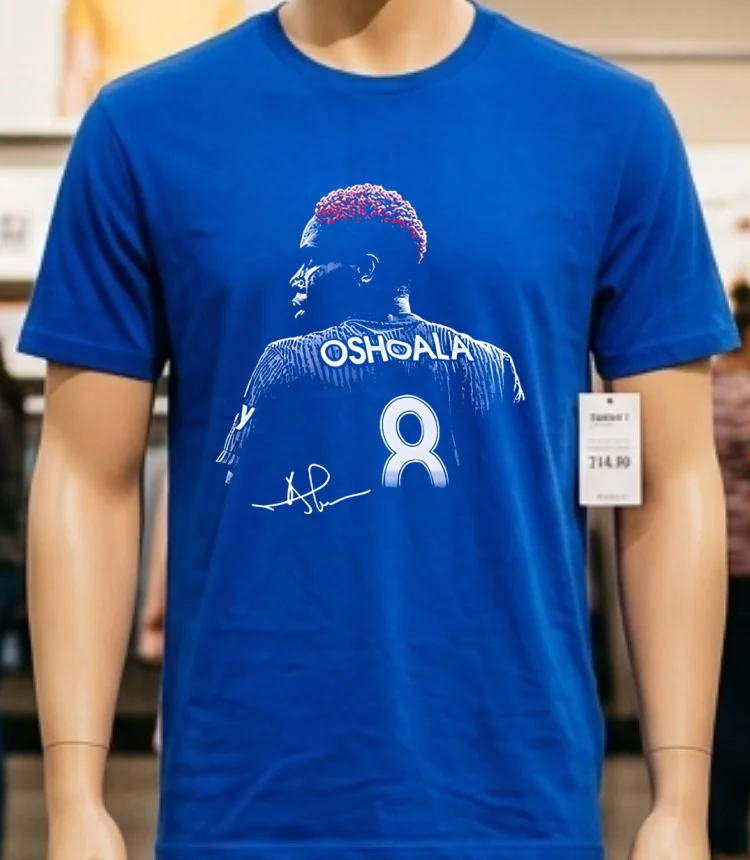 Asisat Oshoala Bay Fc Bitmap Signature Shirt - blue-shirt Asisat Oshoala Bay Fc Bitmap Signature Shirt Blue Shirt