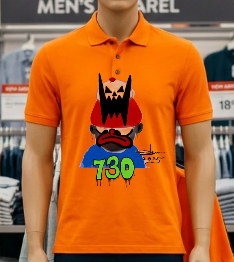 Asspizza X Slawn 730 Shirt - orange-shirt Asspizza X Slawn 730 Shirt Orange Shirt