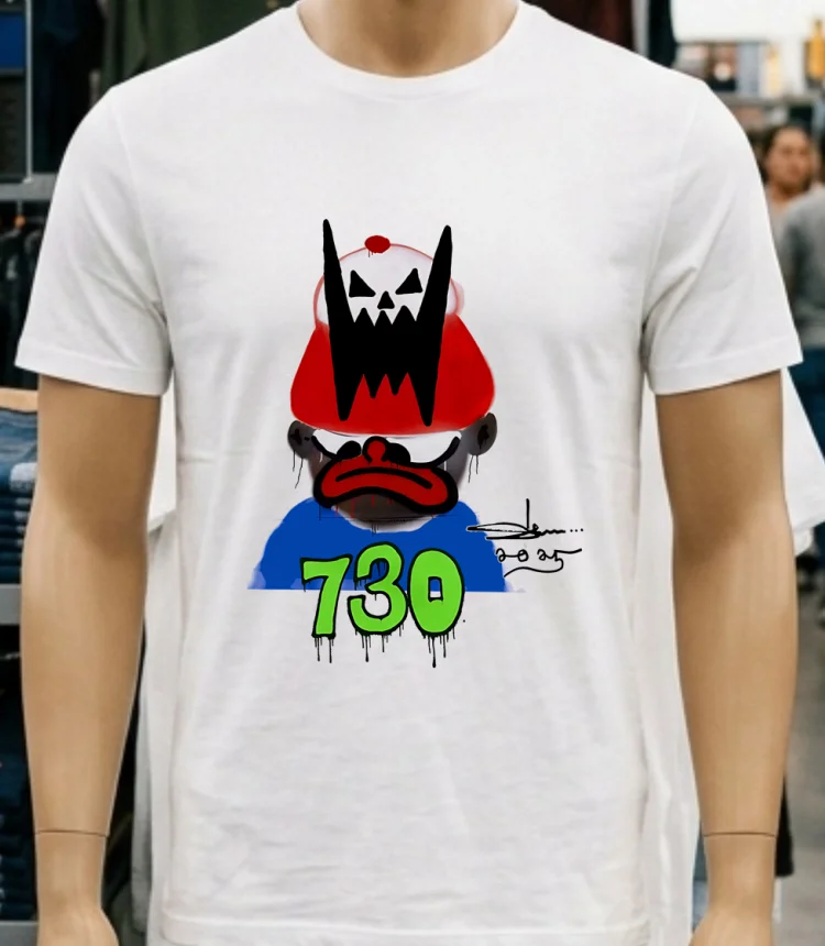 Asspizza X Slawn 730 Shirt - white-t-shirt Asspizza X Slawn 730 Shirt White T Shirt 3