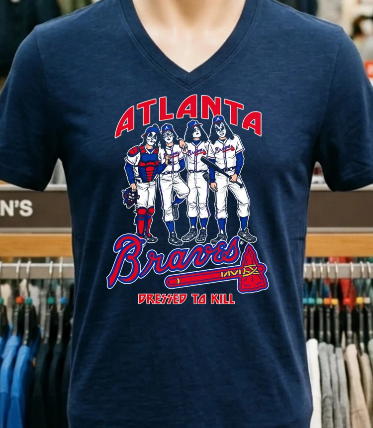 Atlanta Braves Dressed To Kill Shirt - navy-shirt Atlanta Braves Dressed To Kill Shirt Navy Shirt 1