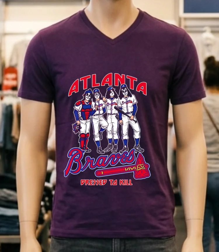 Atlanta Braves Dressed To Kill Shirt - purple-shirt Atlanta Braves Dressed To Kill Shirt Purple Shirt