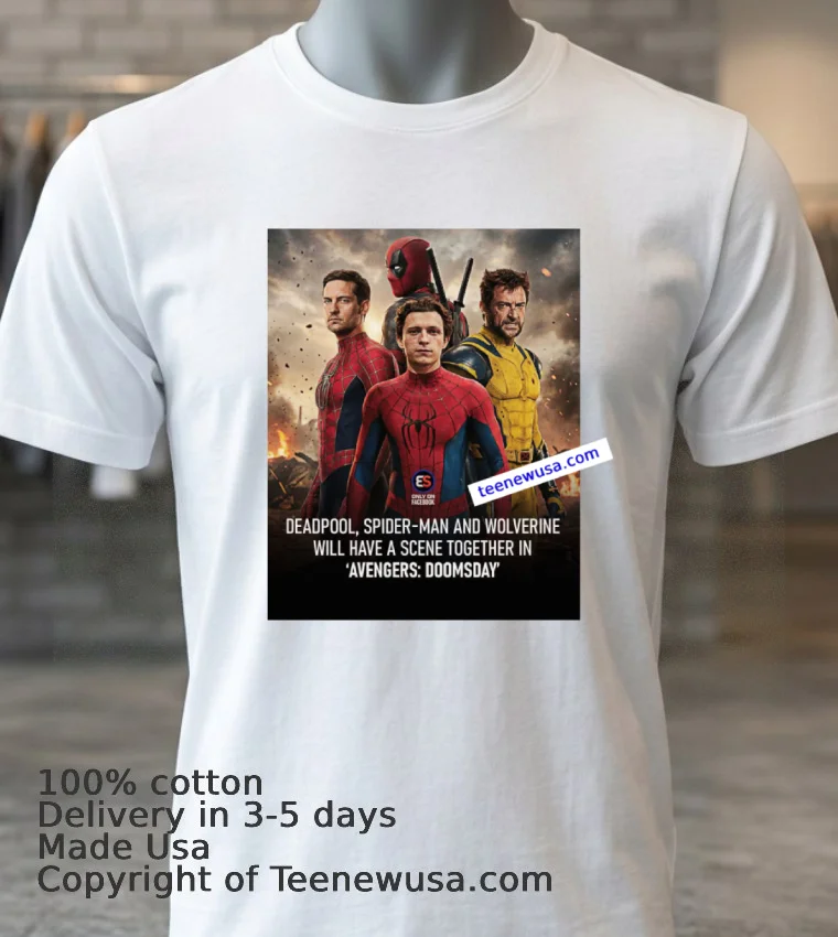 Avengers Doomsday 2026 T Shirt - white-t-shirt 3 Avengers Doomsday 2026 T Shirt White T Shirt 3