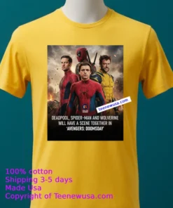 Avengers Doomsday 2026 T Shirt Yellow T Shirt 2