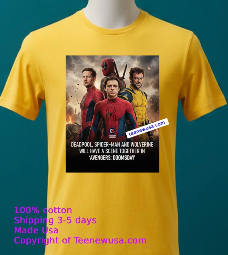 Avengers Doomsday 2026 T Shirt - yellow-t-shirt 2 Avengers Doomsday 2026 T Shirt Yellow T Shirt 2