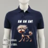 Aw Aw Aw Funny Dog Shirt Navy Shirt 1
