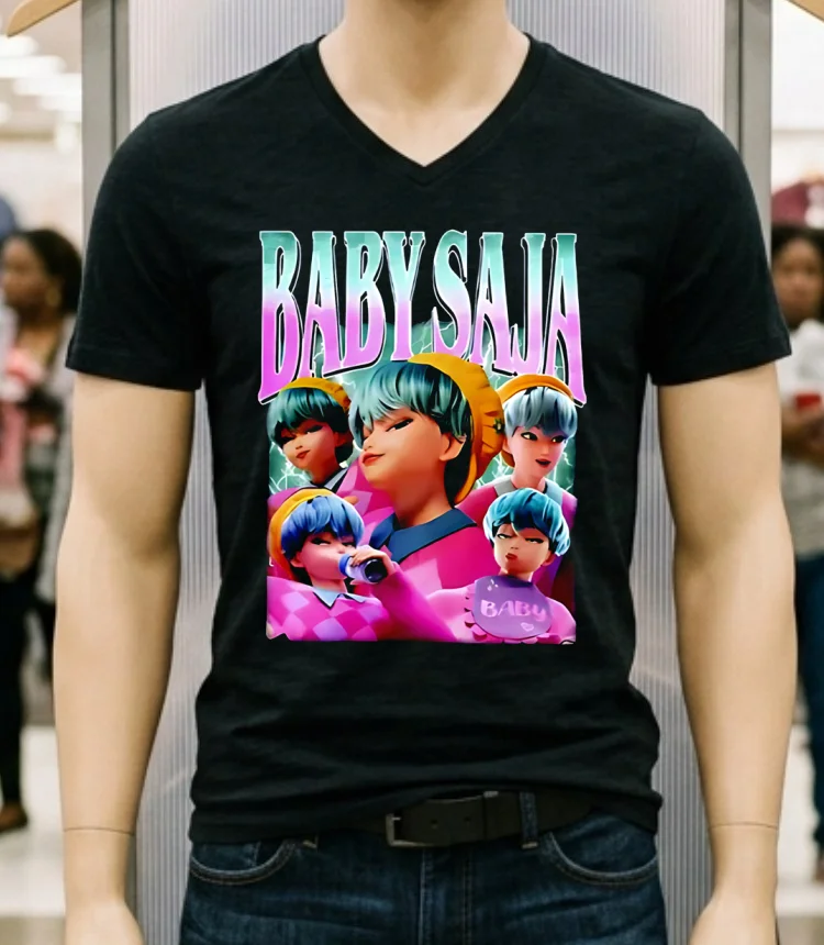 Baby Saja Boys Vintage Boy Band Kpop Demon Hunters Shirt - balck-shirt Baby Saja Boys Vintage Boy Band Kpop Demon Hunters Shirt Balck Shirt 1