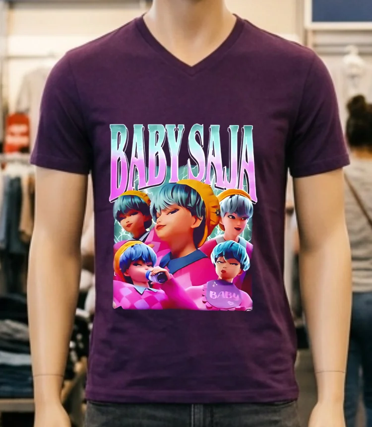 Baby Saja Boys Vintage Boy Band Kpop Demon Hunters Shirt - purple-shirt Baby Saja Boys Vintage Boy Band Kpop Demon Hunters Shirt Purple Shirt
