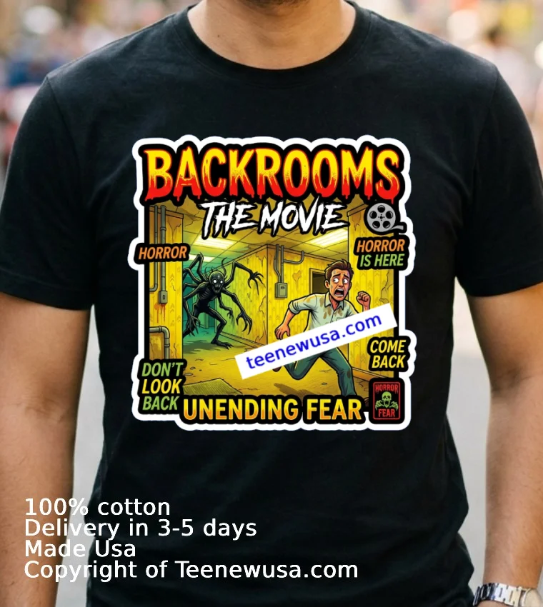 Backrooms Movie T Shirt Navy Shirt 2