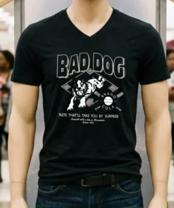 Bad Dog Brand Cola Red 90S Baseball Soda Usa Shirt