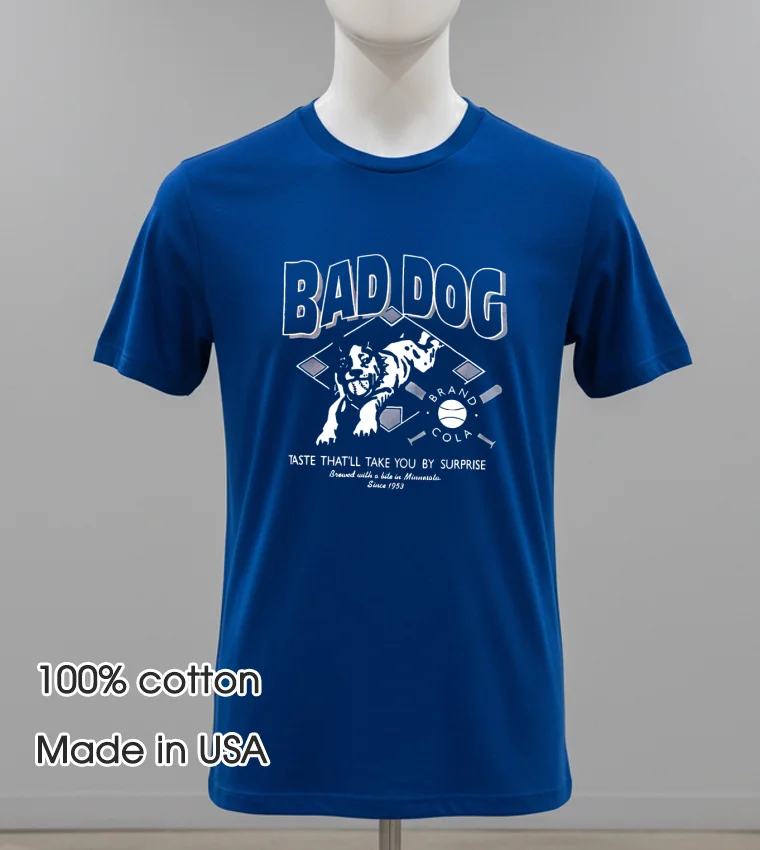 Bad Dog Brand Cola Red 90S Baseball Soda Usa Shirt - navy-shirt Bad Dog Brand Cola Red 90s Baseball Soda Usa Shirt Navy Shirt