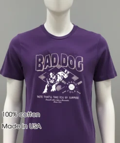 Bad Dog Brand Cola Red 90S Baseball Soda Usa Shirt
