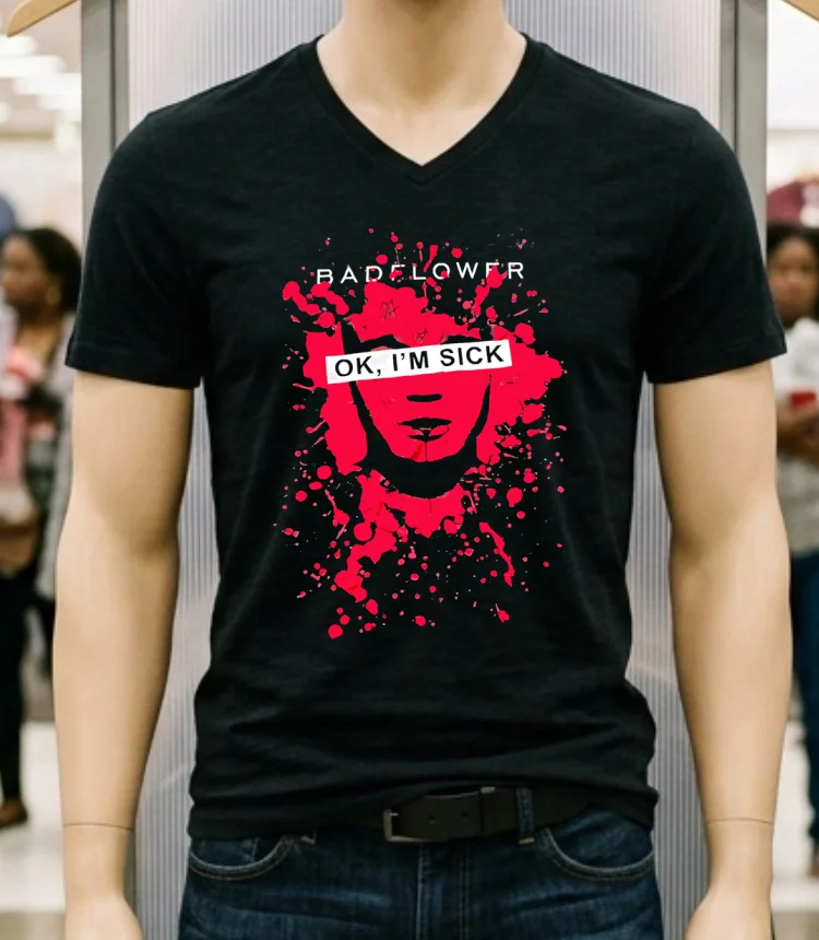 Badflower Ok I M Sick Shirt - balck-shirt Badflower Ok Im Sick Shirt Balck Shirt 1