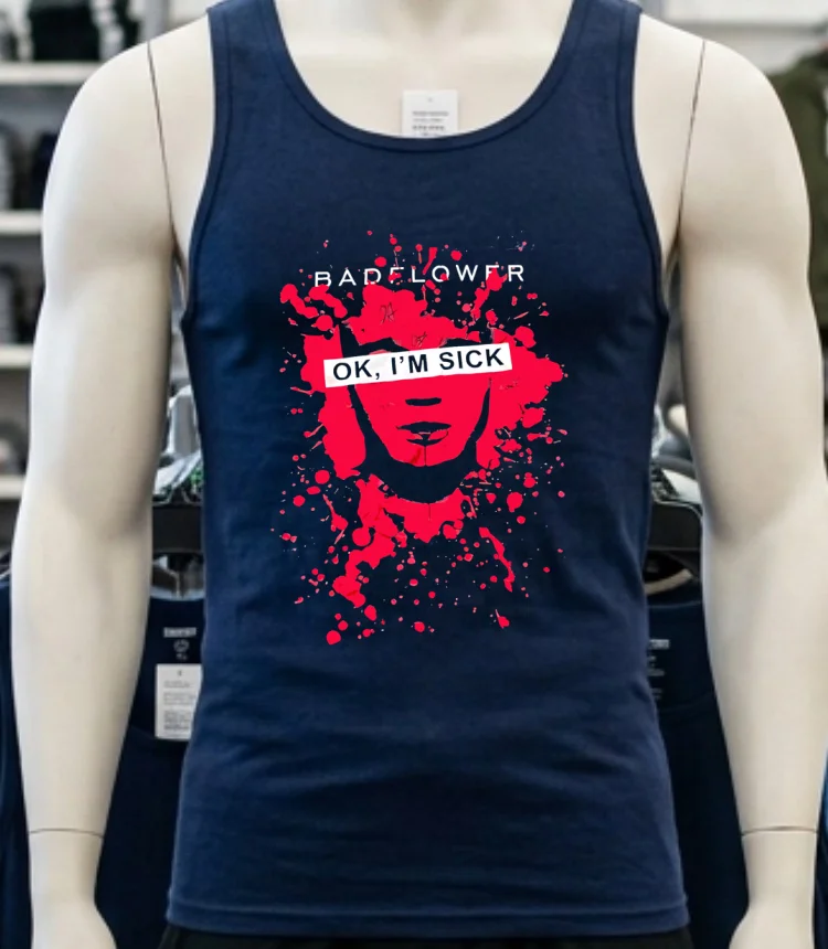 Badflower Ok Im Sick Shirt Navy Shirt