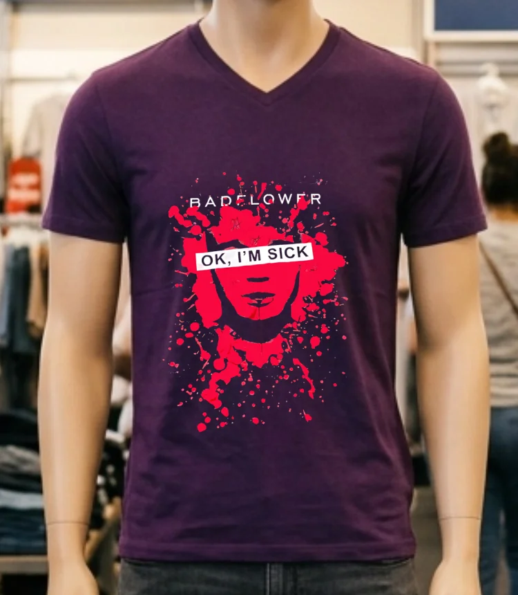 Badflower Ok Im Sick Shirt Purple Shirt