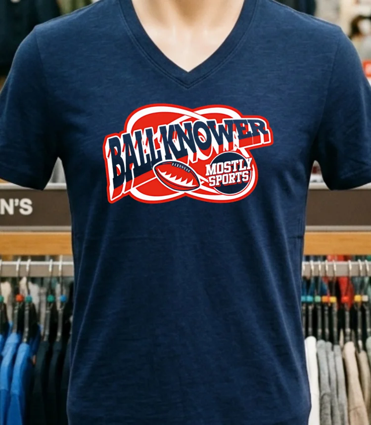 Ball Knower Mostly Sports Logo Shirt - navy-shirt Ball Knower Mostly Sports Logo Shirt Navy Shirt 1