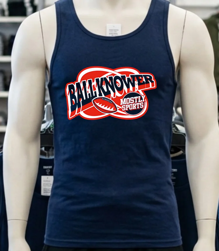 Ball Knower Mostly Sports Logo Shirt - navy-shirt Ball Knower Mostly Sports Logo Shirt Navy Shirt