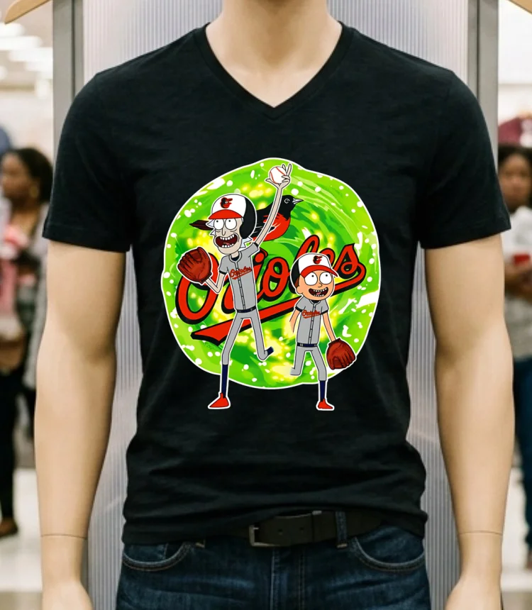 Baltimore Orioles Rick And Morty Baseball Shirt Balck Shirt 1