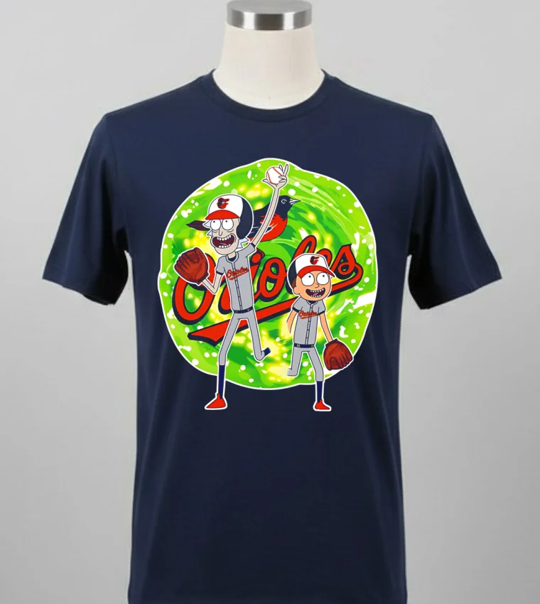Baltimore Orioles Rick And Morty Baseball Shirt - balck-shirt Baltimore Orioles Rick And Morty Baseball Shirt Balck Shirt
