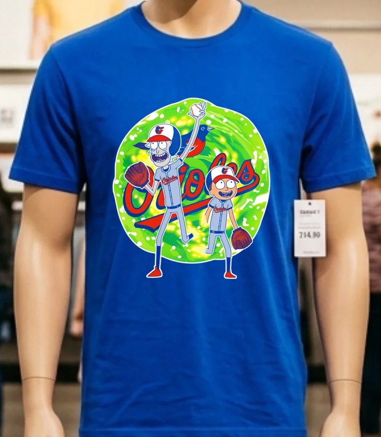 Baltimore Orioles Rick And Morty Baseball Shirt - blue-shirt Baltimore Orioles Rick And Morty Baseball Shirt Blue Shirt